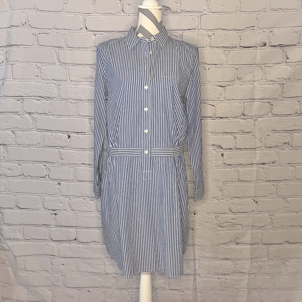 Women’s Banana Republic Blue Pinstripe Dress, US 10
